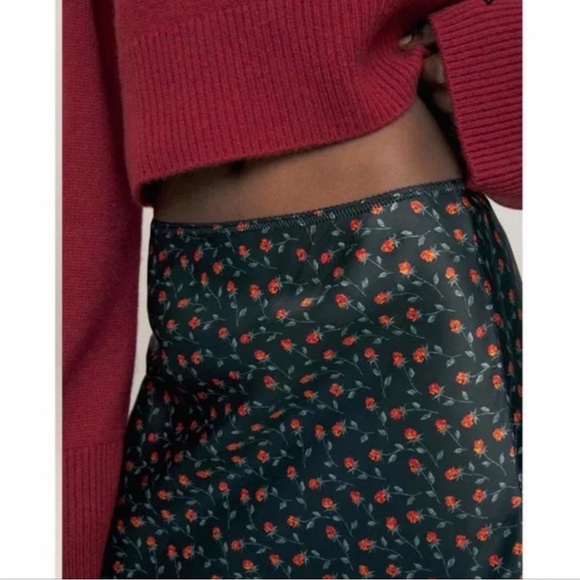 Reformation Layla Silk Skirt in Perla - Picture 4 of 4